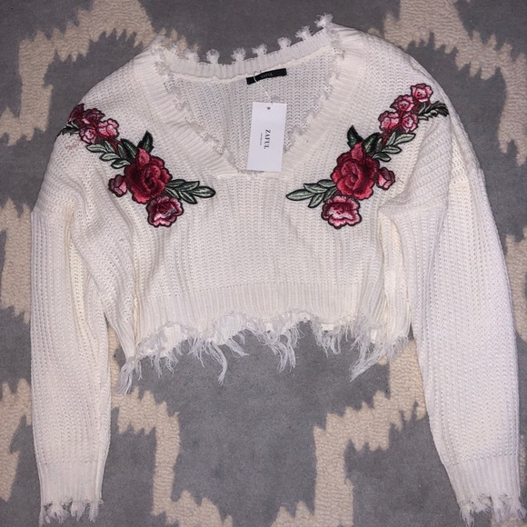 Zaful Sweaters - Zaful Cropped Sweater